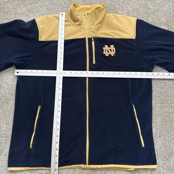 Y2K Notre Dame Full Zip Jacket Collegiate Fighting Irish Vintage Style - Picture 4 of 8